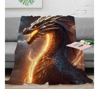 stampa 3D mitico creature coperta da viaggio microfibra biancheria da letto compatta e morbida plaid da viaggio caldo anti-pilling per uso versatile fantasy epic 40x50inch(100x130cm)