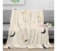 stampa 3D Moon phases coperta da ufficio microfibra biancheria da letto compatta coperta da pisolino morbida e calda lavabile in lavatrice per pause Starry night pattern 80×90inch(200x230cm)