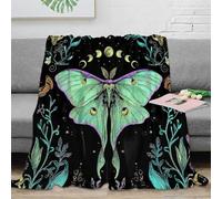 stampa 3D moth arte coperta da camera da letto microfibra biancheria da letto termica coperta per tutte le stagioni anti-pilling per tutto l'anno Fantasy botanical 60x80inch(150x200cm)