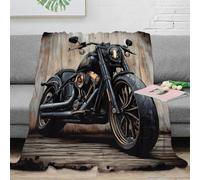 stampa 3D motorcycle arte coperta in pile microfibra biancheria da letto morbida e calda plaid in pile non perde pelo per giovani amanti del comfort custom illustrazione 40x50inch(100x130cm)