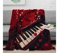 stampa 3D music notes coperta da salotto microfibra biancheria da letto anti-pilling plaid da salotto caldo per regali per il soggiorno nuovo artistic piano illustrazione 70×80inch(180x200cm)
