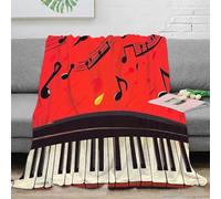 stampa 3D music notes flying coperta da pisolino microfibra biancheria da letto non perde pelo plaid da pisolino caldo per regali per chi ama riposare abstract musical arte 40x50inch(100x130cm)