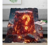 stampa 3D Mystery cube coperta in pile microfibra biancheria da letto soffice coperta da salotto calda e traspirante non perde pelo per soggiorno Fantasy glowing design 40x50inch(100x130cm)