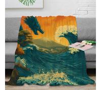 stampa 3D Mythical drago coperta per tutte le stagioni microfibra biancheria da letto non perde pelo coperta versatile per regali per ogni occasione Ocean fantasy arte 70×80inch(180x200cm)