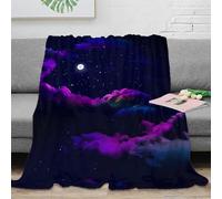 stampa 3D Night sky coperta in pile microfibra biancheria da letto morbida e calda coperta termica traspirante lavabile in lavatrice per freddo invernale Fantasy cosmic arte 60x80inch(150x200cm)
