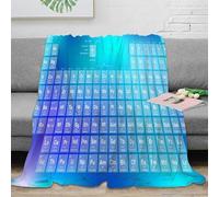 stampa 3D Periodic table coperta per aria condizionata microfibra biancheria da letto soffice coperta da divano non perde pelo per case in affitto giovani Educational science 40x50inch(100x130cm)