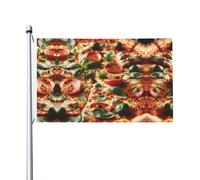 Stampa 3D Pizza Pepperoni Indoor Outdoor Holiday Home Decorazioni Primavera Estate Autunno Inverno Bandiera Double Sided