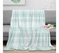 stampa 3D Plaid Pattern coperta da letto biancheria da letto morbida traspirante coperta in pile termica lavabile in lavatrice per tutta la famiglia Modern Pastel Design 80×90inch(200x230cm)
