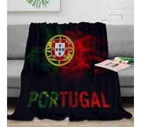 stampa 3D Portugal flag design coperta per tutte le stagioni microfibra biancheria da letto non perde pelo coperta versatile anti-pilling per giovani in casa smoke effect arte 80×90inch(200x230cm)