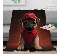 stampa 3D red cap coperta per tutte le stagioni microfibra biancheria da letto morbida plaid versatile caldo e soffice anti-pilling per ogni stagione cartoon animale domestico 70×80inch(180x200cm)