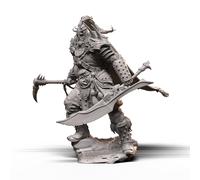 Stampa 3D Resina Figurina Da Esposizione Guerriero Nordico 1 In Kit