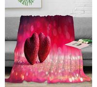 stampa 3D Romantic hearts coperta per aria condizionata biancheria da letto anti-pilling plaid per estate morbido per regali per case climatizzate Valentine's decorazione 80×90inch(200x230cm)