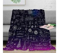 stampa 3D Science sketches coperta da camera da letto microfibra biancheria da letto termica coperta per tutte le stagioni anti-pilling per tutto l'anno astratto academic 50x60inch(127x152cm)