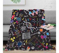 stampa 3D ScienceDiagrams coperta da letto microfibra biancheria da letto anti-pilling plaid da letto soffice e caldo lavabile in lavatrice per notti EducationalIllustrat 40x50inch(100x130cm)