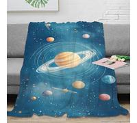 stampa 3D Solar system arte coperta da camera da letto microfibra biancheria da letto lavabile coperta da letto per regali per la camera da letto nuova Space illustrazione 60x80inch(150x200cm)