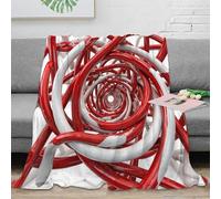 stampa 3D spiral tubes coperta per aria condizionata microfibra biancheria da letto soffice coperta da divano non perde pelo per case in affitto giovani abstract geometric 70×80inch(180x200cm)