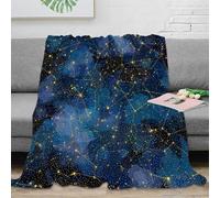 stampa 3D StarryNight plaid microfibra biancheria da letto anti-pilling e morbido coperta per aria condizionata soffice non perde pelo per estate CosmicConstellationsStyle 70×80inch(180x200cm)