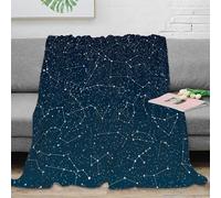 stampa 3D StarryNightSky plaid microfibra biancheria da letto anti-pilling e morbido coperta per aria condizionata soffice non perde pelo per estate AstronomyConstellations 80×90inch(200x230cm)