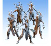 Stampa 3D statuetta Wargame Elfi selvatici - Spiriti della foresta