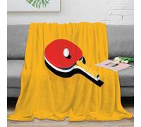 stampa 3D Table tennis paddle coperta per aria condizionata microfibra biancheria da letto morbida coperta per estate leggera per regali per vacanze estive Modern sport design 40x50inch(100x130cm)