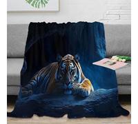stampa 3D tiger in cave coperta per tutte le stagioni microfibra biancheria da letto lavabile coperta versatile morbida per regali per ogni stagione wild animal fotografia 70×80inch(180x200cm)