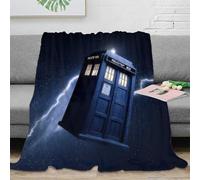 stampa 3D Time travel box coperta da viaggio microfibra biancheria da letto compatta e morbida plaid da viaggio caldo anti-pilling per uso versatile sci-fi futuristic design 80×90inch(200x230cm)