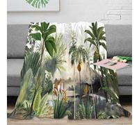 stampa 3D tropical plants coperta da camera da letto microfibra biancheria da letto compatta coperta da letto morbida per monolocali studenteschi botanical illustrazione 40x50inch(100x130cm)