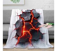 stampa 3D volcanic rupture coperta da letto microfibra biancheria da letto anti-pilling plaid da letto morbido per regali premurosi digital fantasy arte 60x80inch(150x200cm)