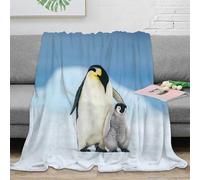 stampa 3D with chick coperta in pile microfibra biancheria da letto anti-pilling coperta da salotto morbida e calda non perde pelo per uso in soggiorno Antarctic wildlife 80×90inch(200x230cm)