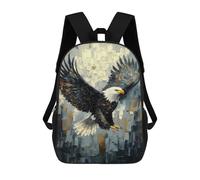 Stampa 3D Zaino Alla Moda Per Bambini Bald Eagle in Flight Dynamic Impasto Art Zaino Per Ragazzi Zaino Scolastico Per Ragazze Borse Per La Scuola Elementare Borsa Per Libri Per Adolescenti 17inch