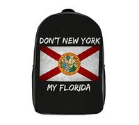 Stampa 3D Zaino Per La Scuola Don'T New York My Florida Flag Zaino Viaggio Casual Backpack Per Idea Regalo, Studenti, Adulti, 42X32X14Cm
