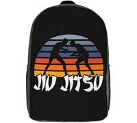 Stampa 3D Zaino Per La Scuola Vintage Jiu Jitsu Brazilian Borse Da Scuola L'Uso Quotidiano Zainetto Scuola Per Idea Regalo, Compleanno, Trekking, 42X32X14Cm
