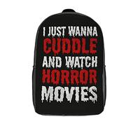Stampa 3D Zaino Scuola Horror Movie Lovers Rucksack Vintage Borsa Da Viaggio Per Idea Regalo, Scuola, Adulti, 42X32X14Cm