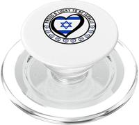 Stampa a forma di cuore con bandiera israeliana "Proud and Lucky To Be Israeli I Love Isra PopSockets PopGrip per MagSafe