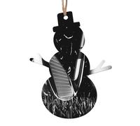 Stampa a forma di pupazzo di neve intagliata in legno naturale con finitura brunita artigianale, 4 forme festive e 1/2/4/6 opzioni multiple