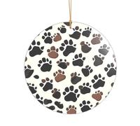 Stampa a forma di zampa di cane, regalo per addio al nubilato, ornamento natalizio Mr & Mrs, un regalo unico per il matrimonio