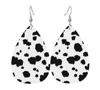 Stampa A Macchie Di Cane Dalmata Donna Orecchini Ecopelle Orecchino Goccia Pendenti