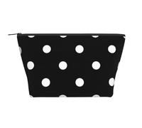 Stampa a pois in bianco e nero, Borsa da toilette Borsa per trucco Borsa per cosmetici Borsa da toilette da viaggio portatile