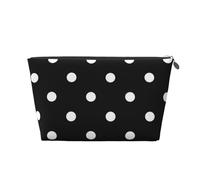 Stampa a pois in bianco e nero, Borsa da toilette Borsa per trucco Borsa per cosmetici Borsa da toilette da viaggio portatile