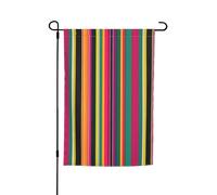 Stampa a righe colorate arcobaleno versatile ed elegante bandiera da giardino per tutte le stagioni all'aperto decorazione cortile portici giardini