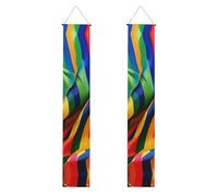 Stampa a strisce di colore arcobaleno conveniente per la cura dello stoccaggio Banner Design Sfondo Specificamente Forniture per celebrazioni