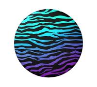Stampa a strisce zebrate viola blu verde mimetico 6 cm rotondo in latta distintivo stampato su un lato perfetto per decorazioni personali e regali, Misura unica, Metallo