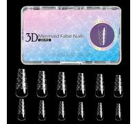 Stampa a sulle unghie, punte per unghie in gel a forma di - Suggerimenti per unghie in gel 3D - per unghie resistenti e morbidi per lavoro, vita quotidiana, feste, shopping, appuntamenti