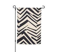 Stampa a zig-zag con linee 30,5 x 45,7 cm, bandiera floreale da giardino, per tutte le stagioni, decorazione da cortile spessa per prati