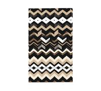 Stampa a zigzag nero bianco marrone chiaro bandiera decorativa per esterni per tutte le stagioni modello su un solo lato cortile portico patio