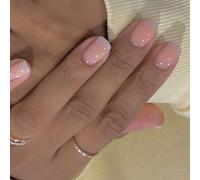 Stampa alla moda sulle unghie corte quadrate design durevole ABS unghie artificiali luce per più occasioni unghie finte