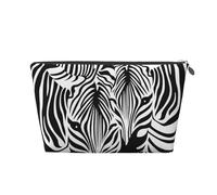 Stampa animale astratta della zebra, Borsa da toilette Borsa per trucco Borsa per cosmetici Borsa da toilette da viaggio portatile