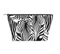 Stampa animale astratta della zebra, Borsa da toilette Borsa per trucco Borsa per cosmetici Borsa da toilette da viaggio portatile