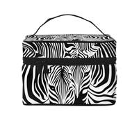 Stampa animale astratta della zebra, Borsa per il trucco Borsa per cosmetici Borsa da viaggio portatile da viaggio Astuccio per matite