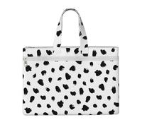 Stampa animale dalmata pittorica,Borsa portadocumenti in tela con cerniera, borsa a mano, valigetta per scuola e ufficio